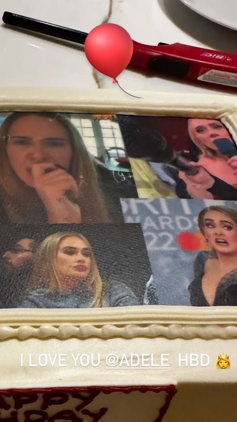 Jamie Mizrahi, Adele’s stylist, shared a meme-covered cake to celebrate the singer turning 37 years old. (via Instagram)

#HappyBirthdayAdele