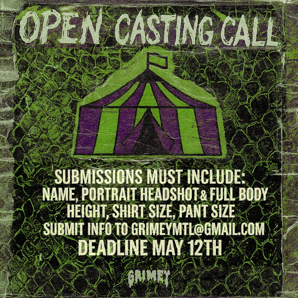 GrimeyMTL's tweet photo. SS25’ CASTING CALL https://t.co/ka9scr7OPk