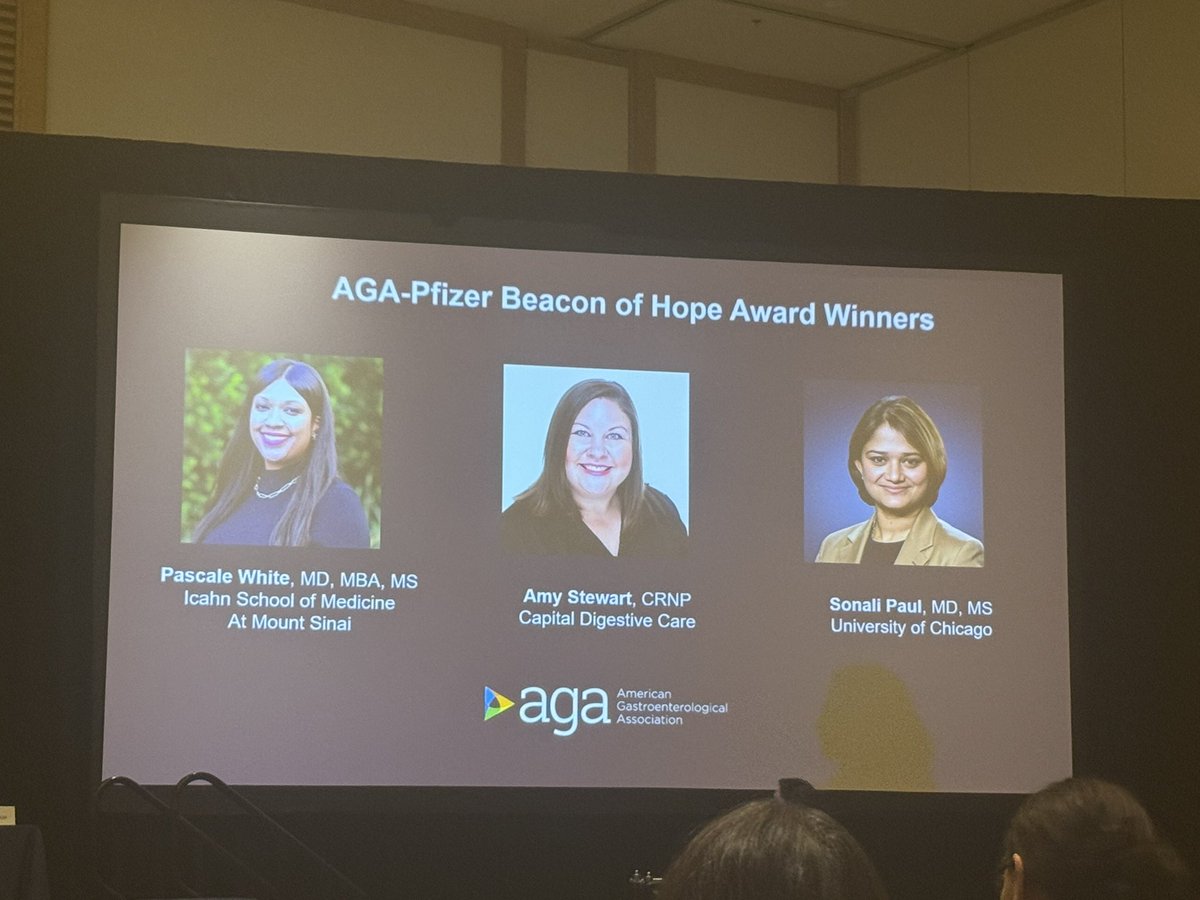 Dr. Renee Williams (@drr_williams) on Twitter photo Congratulations to these three amazing women for the <a href="/AmerGastroAssn/">American Gastroenterological Association (AGA)</a> <a href="/pfizer/">Pfizer Inc.</a> Beacon of Hope award. <a href="/PascaleWhite1/">Pascale M. White, MD, MBA, MS, FACG</a> Dr. Sonali Paul and Amy Stewart CRNP Congratulations to these three amazing women for the <a href="/AmerGastroAssn/">American Gastroenterological Association (AGA)</a> <a href="/pfizer/">Pfizer Inc.</a> Beacon of Hope award. <a href="/PascaleWhite1/">Pascale M. White, MD, MBA, MS, FACG</a> Dr. Sonali Paul and Amy Stewart CRNP