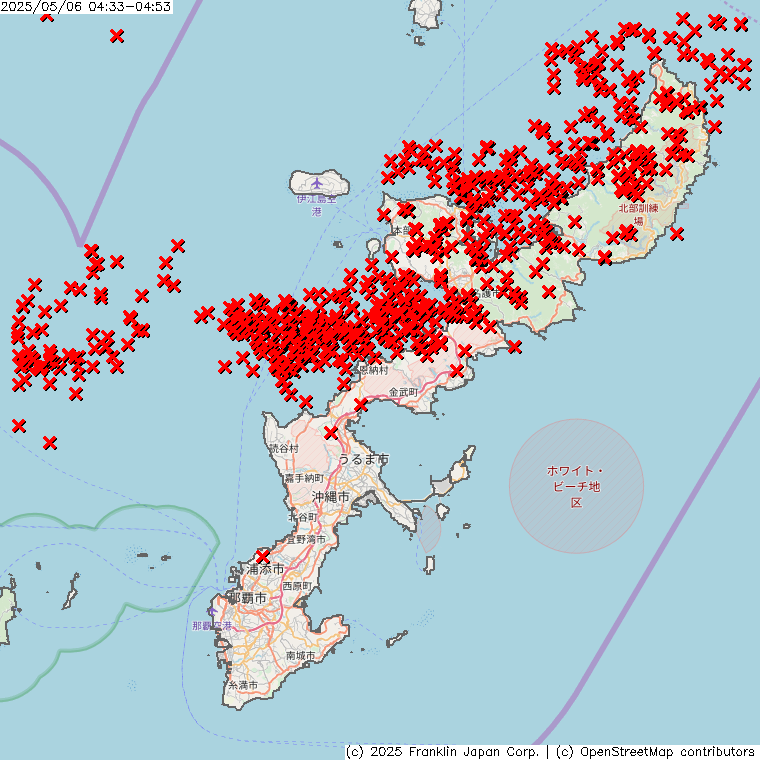 FjcSouth2's tweet photo. 【落雷発生】（前20分間）エリア内に 957 回の落雷が観測されました。#落雷 #雷 #カミナリ 
全国の落雷状況はこちらから御覧ください。
 https://t.co/cwTFhV2GBS https://t.co/ccsiPDY8ir