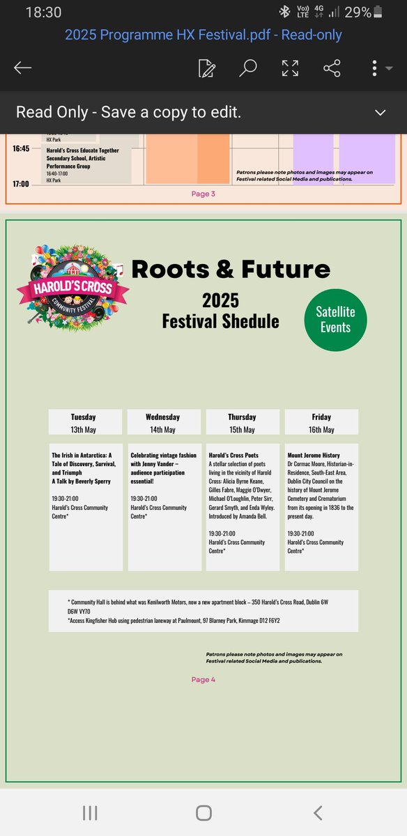 A great line-up of poets reading in Harold's Cross Festival on Thursday 15th May - come and join us, and check out the full programme at haroldscross.org