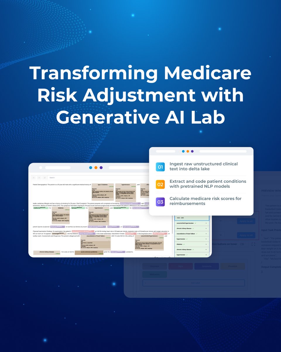 JohnSnowLabs's tweet image. Learn how we’re helping transform HCC coding: hubs.li/Q03kYqRt0 

#HCCoding #AIinHealthcare #HealthTech #RiskAdjustment #MedicareAdvantage #GenerativeAI #HealthcareInnovation