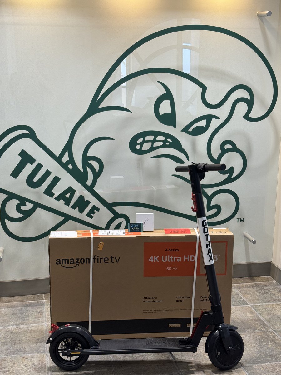 tuwaveriders's tweet image. 𝙏𝙤𝙥 𝙋𝙤𝙞𝙣𝙩 𝙋𝙧𝙞𝙯𝙚𝙨 𝙖𝙧𝙚 𝙎𝙀𝙏!
🏆1st Place: Electric Scooter + $150 Campus Bookstore Gift Card
🥈2nd Place: 43" Amazon Fire TV
🥉3rd Place: Apple AirPods
Tomorrow’s baseball game is your LAST chance to win a prize!
Winners announced Wednesday!
#RollWave🌊