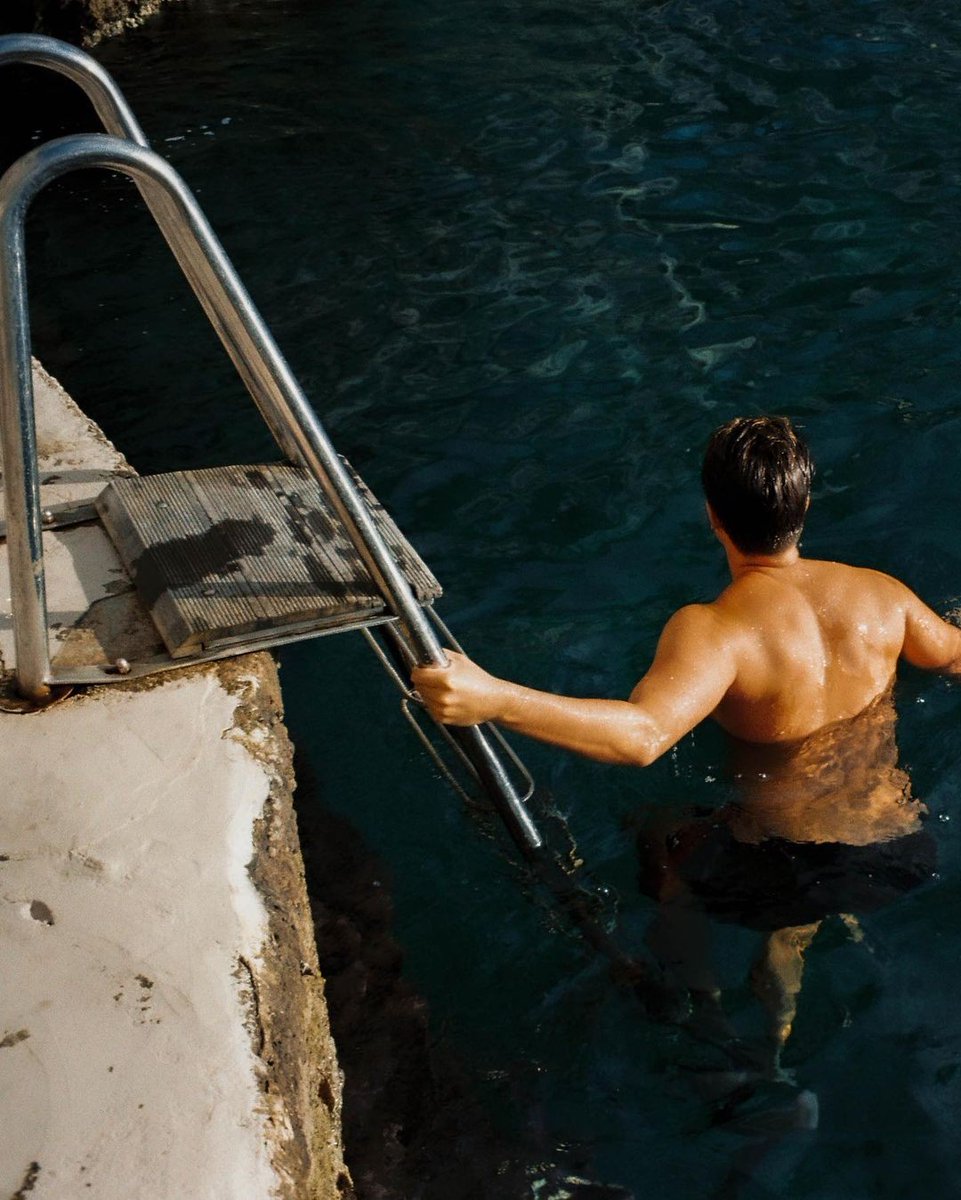 tep in. Cool off. Recharge. The water always resets. #SwimStateOfMind #MensSwimwear #OceanTherapy #SummerEscape #BackViewGoals #MinimalMood #IntoTheBlue