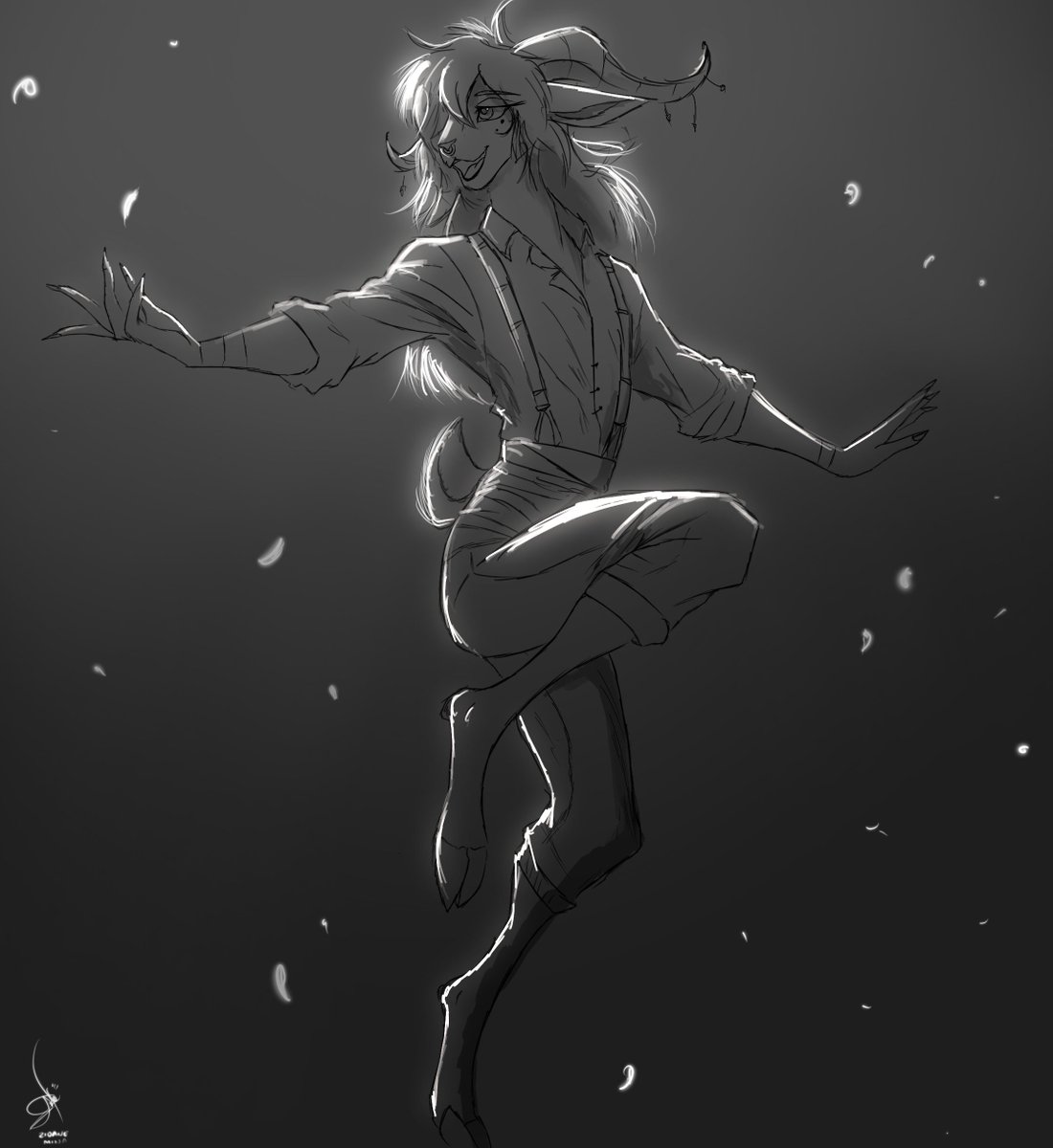 ZidaneMina's tweet image. "AMAME FIDELITER, FIDEM MEAM NOTA, DE CORDE TOTALITER EX DE MENTE TOTA!!!"

#caprine #zerthinan #furry #art #sketch #femboy #anthro #anthroart