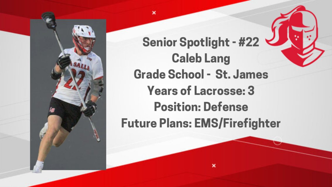 Senior Spotlight #5 
Caleb Lang #22 Caleb attended St. James. He’s played for 3 years. He is Defense. His future plans are to go into school for EMS/Firefighter. 
Thank you Caleb!
