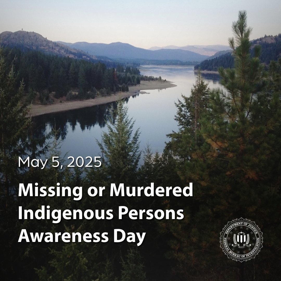 Today, the #FBI honors Missing or Murdered Indigenous Persons Awareness Day. On #MMIP Day, we remember the victims and their families, reaffirming our commitment to working with Tribal Nations and Native communities for justice. #MMIW #MMIWG2S