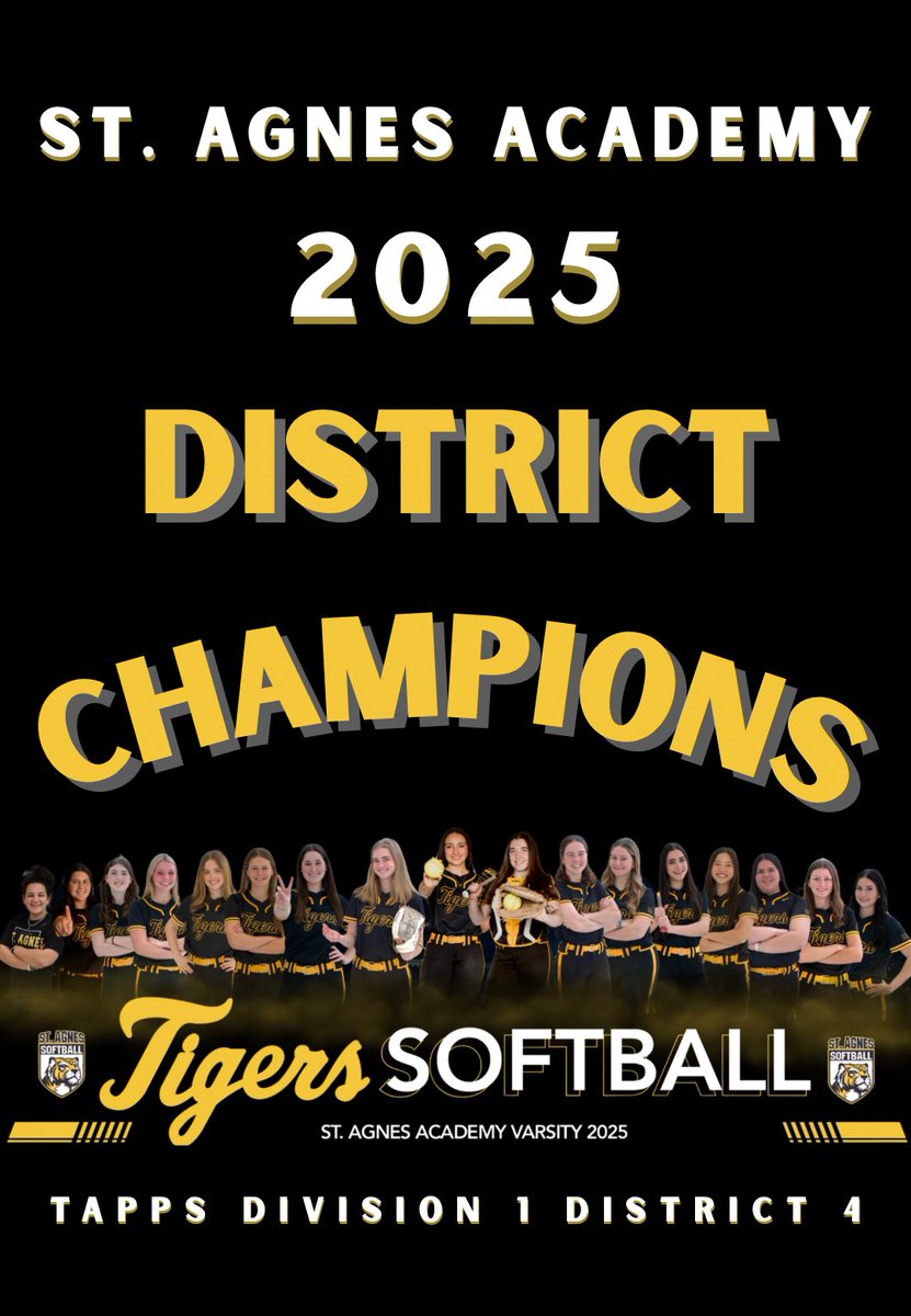 Congratulations St. Agnes Academy Softball! You are 2025 District Champions!

#GiveEverythingLeaveNothing