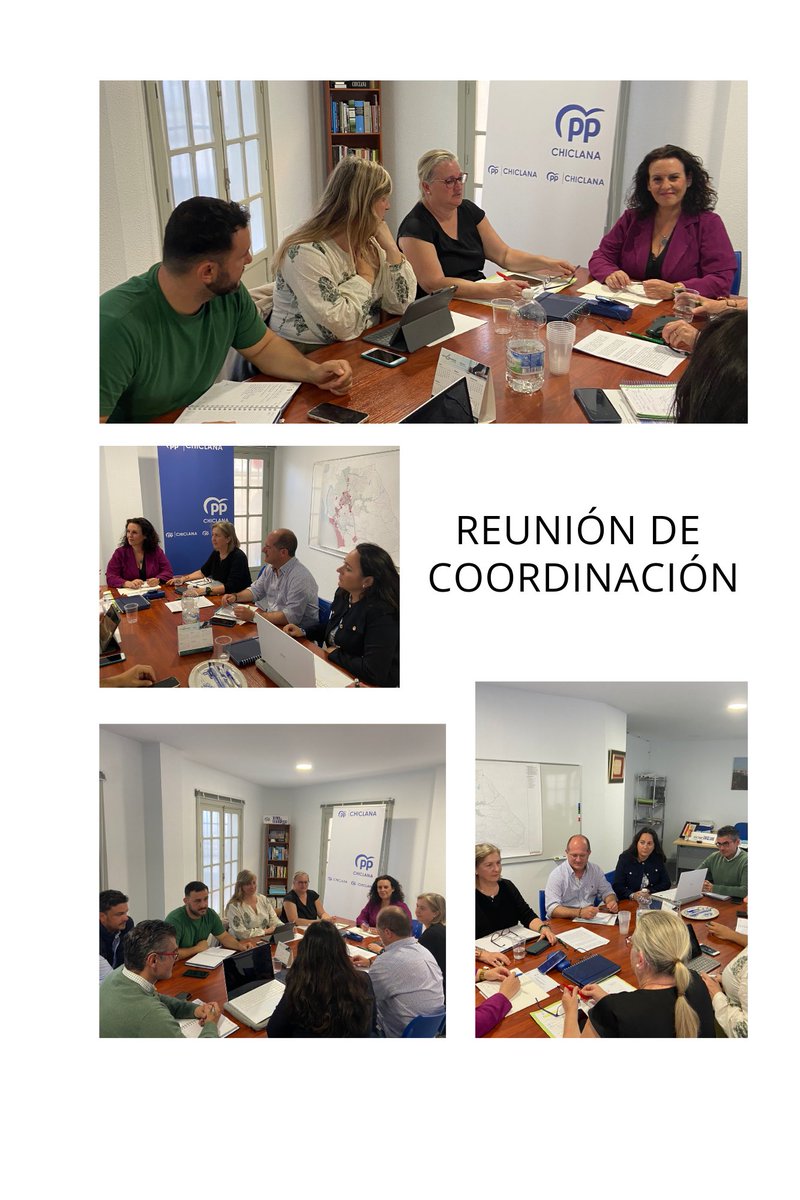 ppchiclana's tweet photo. 👉Como cada lunes nuestro compromiso y trabajo en equipo sigue adelante. 

El equipo del Partido Popular se reúne para coordinar, planificar y seguir trabajando por los intereses de Chiclana. 

#EquipoPP
#CompromisoConLaCiudad
#PolíticaÚtil
#JuntosPorElCambio
#ppchiclana https://t.co/7txI1nZOQU
