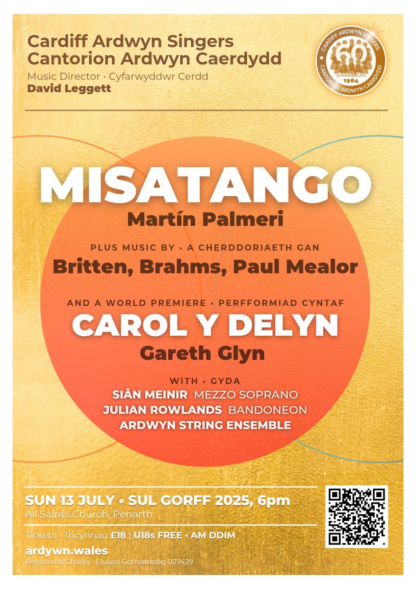 Cantorion Ardwyn Singers (@ardwynsingers) on Twitter photo ๐ข Early Bird tickets on sale! Cynnig Cynnar ar docynnau!
๐ฆ Our Early Bird offer for our summer concert is live until 31st May - get in quickly!
Cynnig Cynnar ar gael nawr, hyd at 31st Mai!
๐๏ธ Sunday 13th July
๐ 6pm
๐ @allsaintspenarth
๐ซ Tickets:
ticketsource.co.uk/cantorion-ardwโฆ ๐ข Early Bird tickets on sale! Cynnig Cynnar ar docynnau!
๐ฆ Our Early Bird offer for our summer concert is live until 31st May - get in quickly!
Cynnig Cynnar ar gael nawr, hyd at 31st Mai!
๐๏ธ Sunday 13th July
๐ 6pm
๐ @allsaintspenarth
๐ซ Tickets:
ticketsource.co.uk/cantorion-ardwโฆ