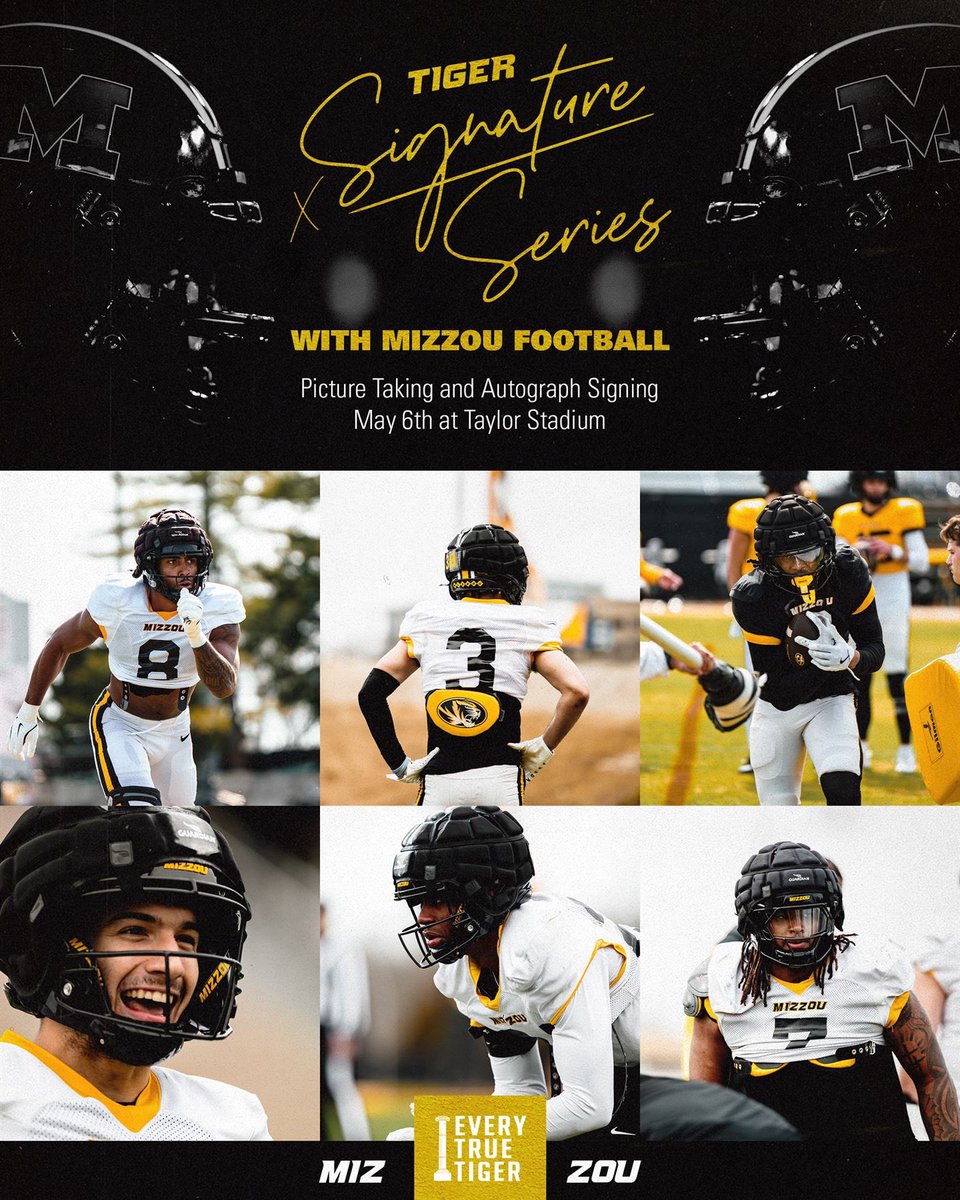 You KNOW I’m gonna be at the baseball game vs. KU tomorrow, May 6th, for the Tiger Signature Series! Pull up at 5 PM and see the future of Mizzou!⚾️💥
#TigerSignatureSeries
#RivalryGame  #MIZ
📆:Tuesday, May 6
⏰5pm CT
🏟️:Taylor Stadium