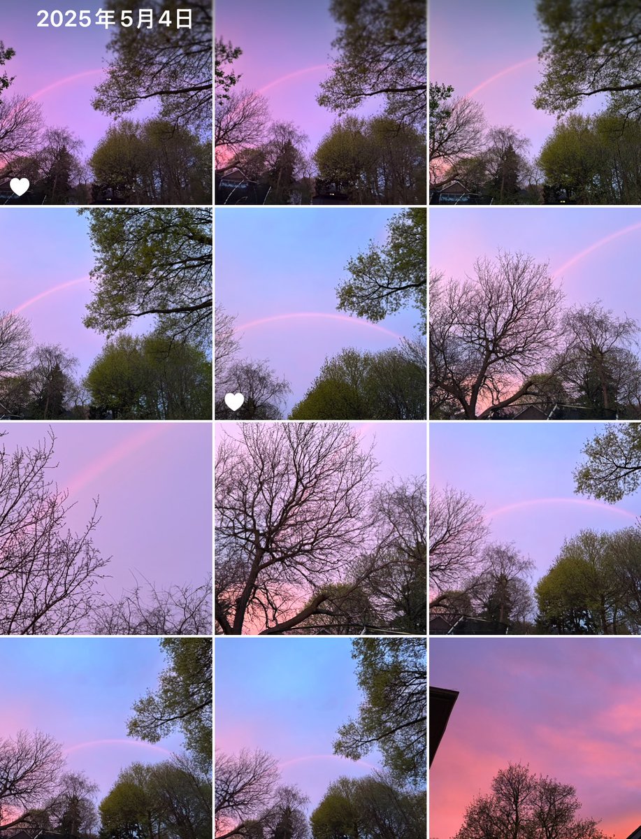 "Light pink sky, up on the roof, sun sinks down"