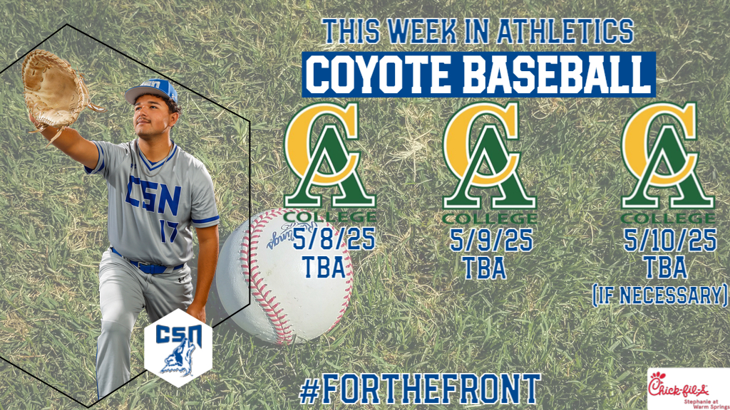 CSNCoyotes's tweet image. It’s Game Week Coyote Nation‼️ #13 Baseball welcomes #18 Central Arizona into “The DEN” for a best of three series May 8-10 with a Region 1 title on the line. Softball invades Thatcher, AZ to compete for a Region I crown May 9-10. Cross Country is on a bye week.
🐺⚾️🥎🎽👟 #1PACK