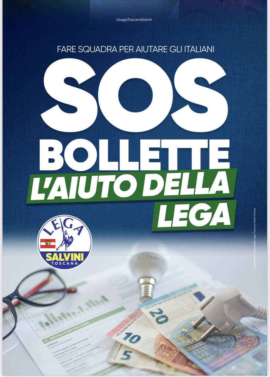 Presentata stamani in Regione l’iniziativa #SOSbollette finalizzata a informare i cittadini toscani circa i possibili vantaggi che grazie alla #Lega potranno ottenere. Vi aspettiamo ai nostri gazebo il 10 e 11 maggio per tutte le info!