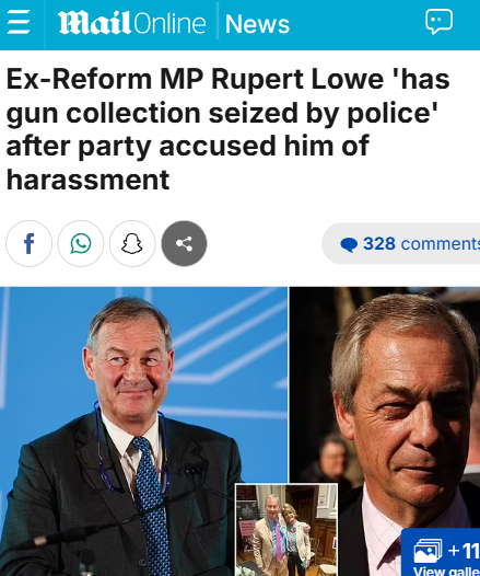 Femi (@femi_sorry) on Twitter photo Wow😱 this Rupert Lowe guy is really looking like a nasty piece of work...
Is this true, <a href="/RupertLowe10/">Rupert Lowe MP</a>
You're explicitly supporting a convicted woman-beater, you're accused of threats of violence, and you appear to have possessed deadly weapons?!!
dailymail.co.uk/news/article-1… Wow😱 this Rupert Lowe guy is really looking like a nasty piece of work...
Is this true, <a href="/RupertLowe10/">Rupert Lowe MP</a>
You're explicitly supporting a convicted woman-beater, you're accused of threats of violence, and you appear to have possessed deadly weapons?!!
dailymail.co.uk/news/article-1…