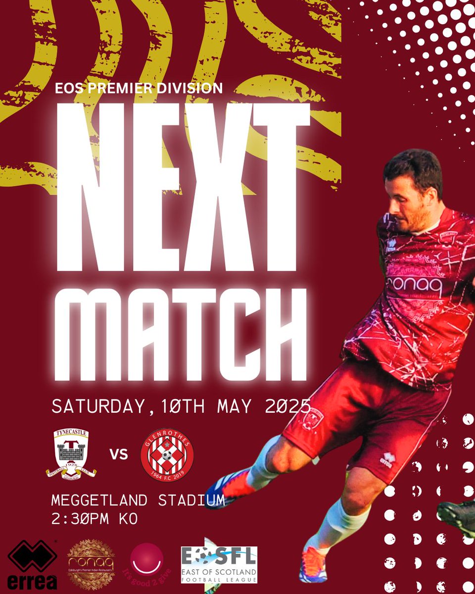 Tynecastle FC (@tynecastle_fc) on Twitter photo π | After a great win away from home last weekend, it's now our final game of the season with a visit from <a href="/GlenrothesFC/">Glenrothes FC</a>.
π <a href="/EastScotlandFA/">East of Scotland Football League</a> Premier Division
β° 14:30 KO
ποΈ Meggetland Stadium
ποΈ Β£8/Β£5/U12 Free
π₯§ Open
π±π»π±π» π | After a great win away from home last weekend, it's now our final game of the season with a visit from <a href="/GlenrothesFC/">Glenrothes FC</a>.
π <a href="/EastScotlandFA/">East of Scotland Football League</a> Premier Division
β° 14:30 KO
ποΈ Meggetland Stadium
ποΈ Β£8/Β£5/U12 Free
π₯§ Open
π±π»π±π»