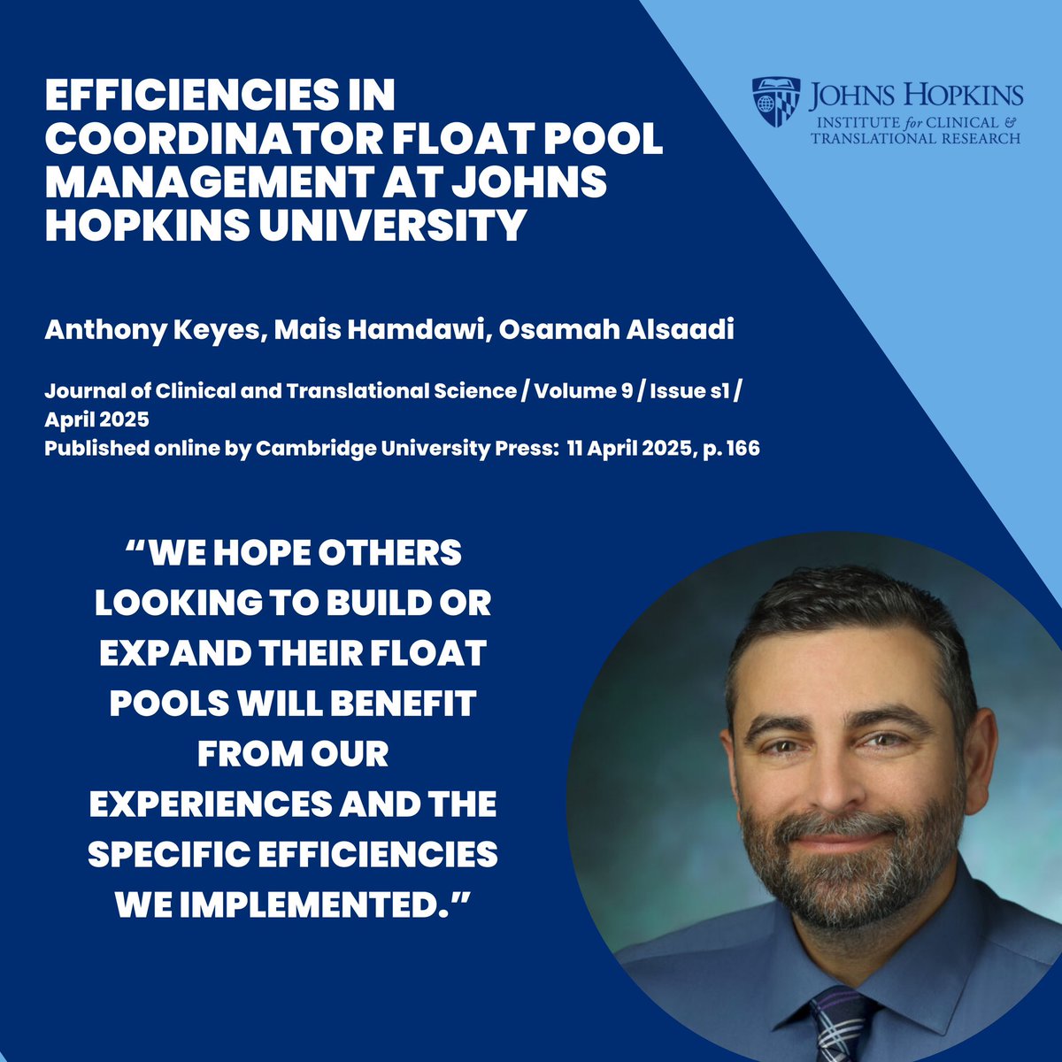 👏 Shoutout to Anthony Keyes, Asst. Director of the ICTR Research Coordinator Support Service, on his latest publication + poster at #TS25DC 

🔬 Learn more about the Service: lnkd.in/gdbsCZb9

📖 Read the publication here: lnkd.in/gDWAWmQw