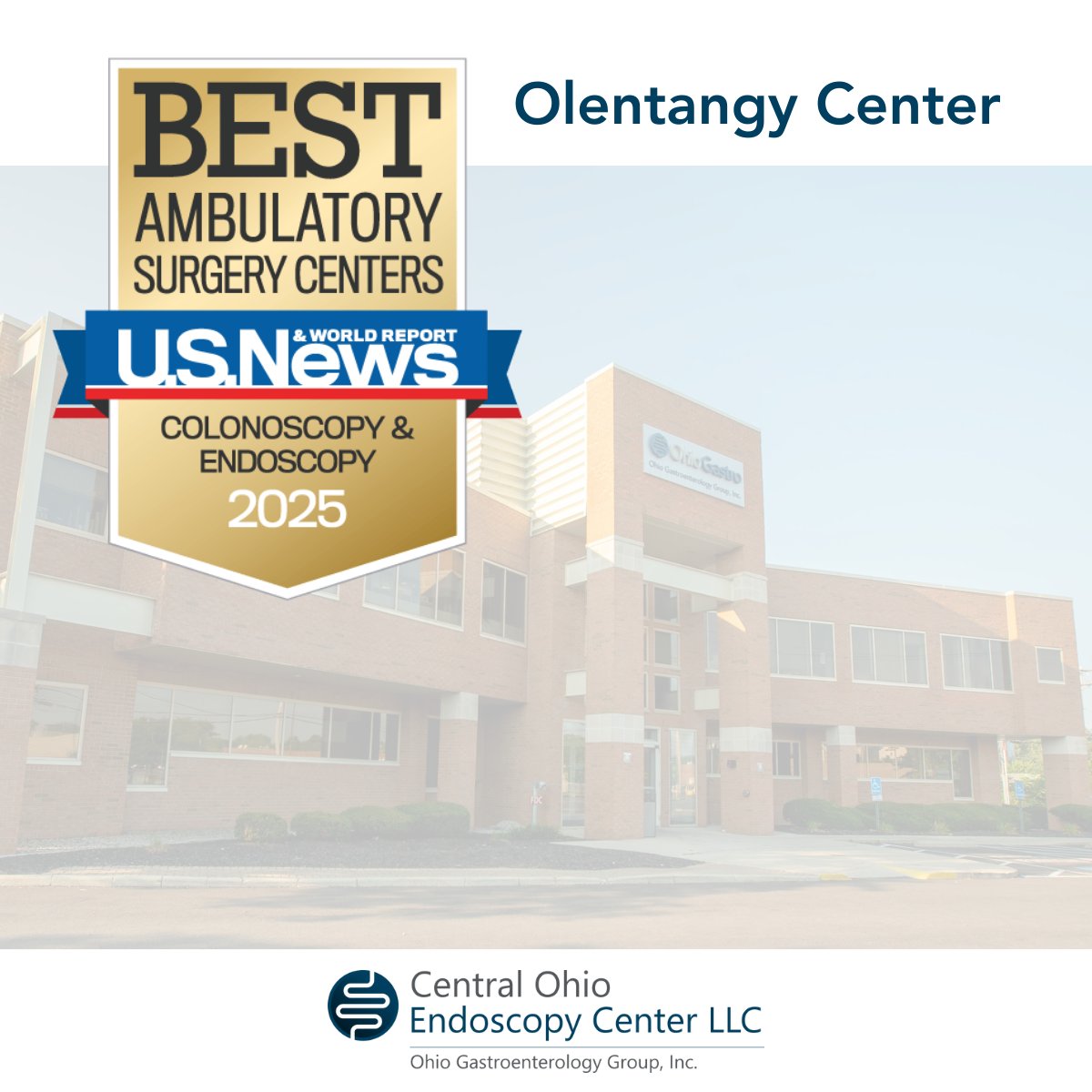Honored to have our Olentangy Center recognized as a 2025 U.S. News Best Ambulatory Surgery Center for Colonoscopy &amp; Endoscopy! This recognition highlights our dedication to providing high quality care and improving the health of our patients.

#centerofexcellence