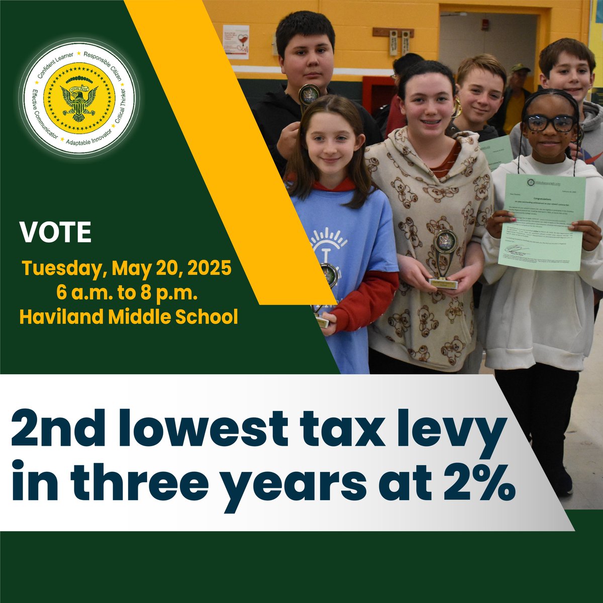 Our $125.98 million budget is below the tax cap and we’ve preserved current programs and services while keeping the focus on the needs of all our students to ensure their future success.
