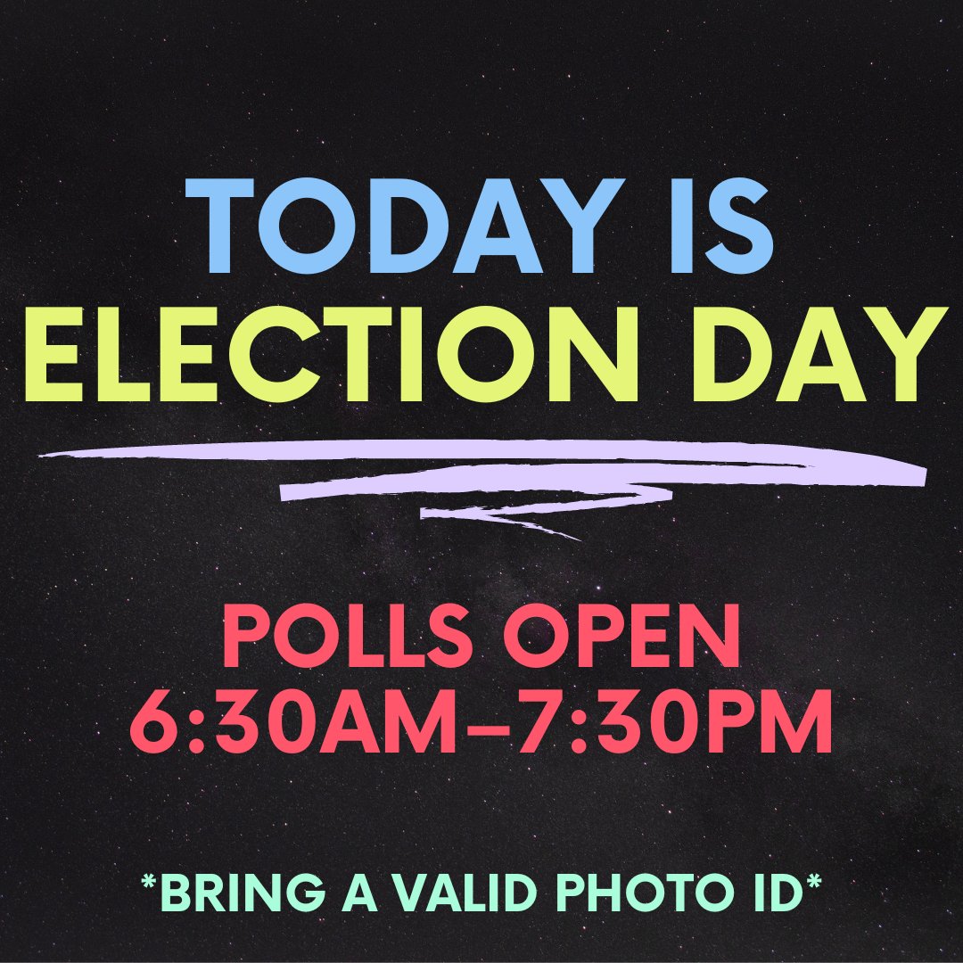 Hey Ohio: Today's Primary Election Day! 🎉

📢 Polls are open 6:30am-7:30pm

📍 Find your polling place: ohiosos.gov/elections/vote…
 
🆔 Make sure you bring a valid photo ID.

📲 Call or text 866-OUR-VOTE with any questions/problems!