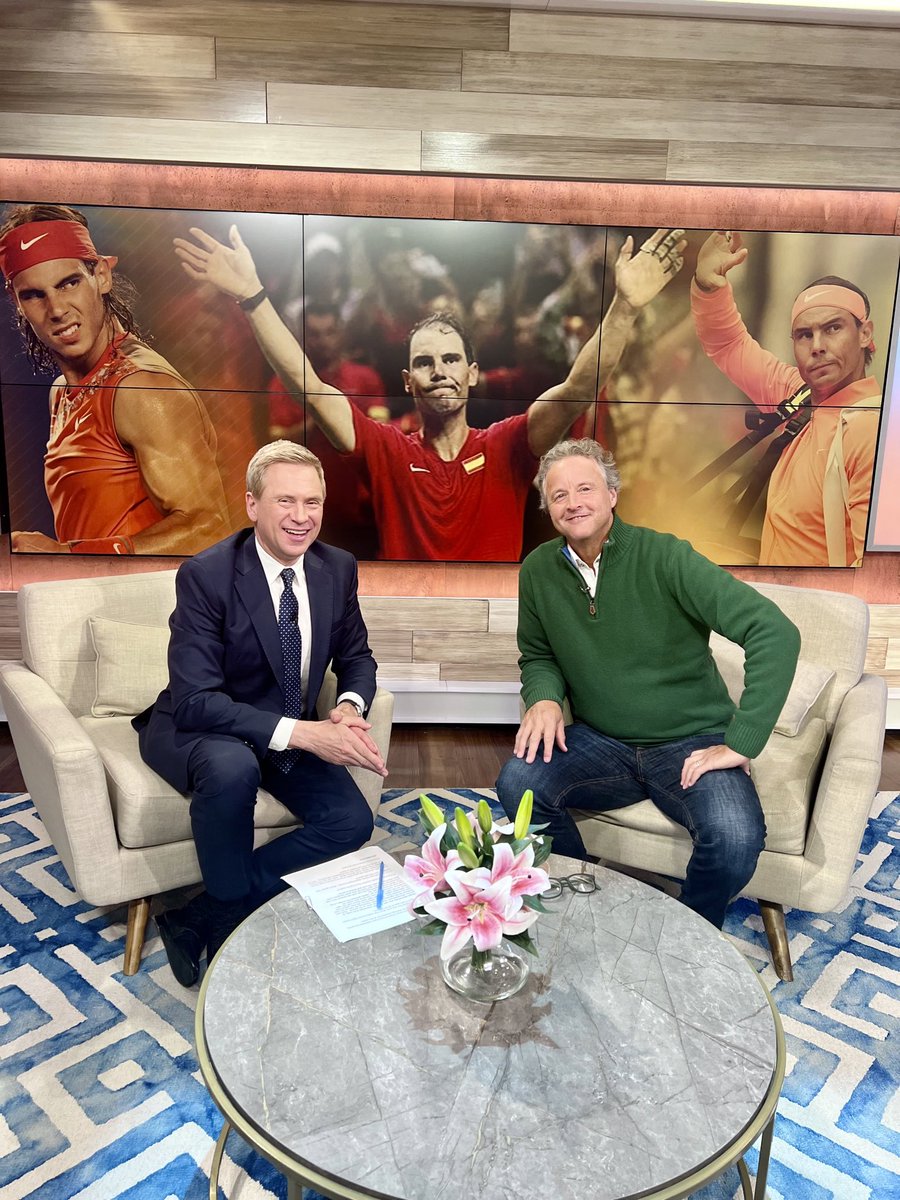 Christopher Clarey 🇺🇸 🇫🇷 🇪🇸 (@christophclarey) on Twitter photo A treat to join Pat Kiernan in New York today to talk #tennis and my new book on Rafa #Nadal and #rolandgarros Out May 13 in North America and May 15 in the UK
<a href="/patkiernan/">Pat Kiernan</a> @tedawinner #Morningson1 on @ny1 A treat to join Pat Kiernan in New York today to talk #tennis and my new book on Rafa #Nadal and #rolandgarros Out May 13 in North America and May 15 in the UK
<a href="/patkiernan/">Pat Kiernan</a> @tedawinner #Morningson1 on @ny1