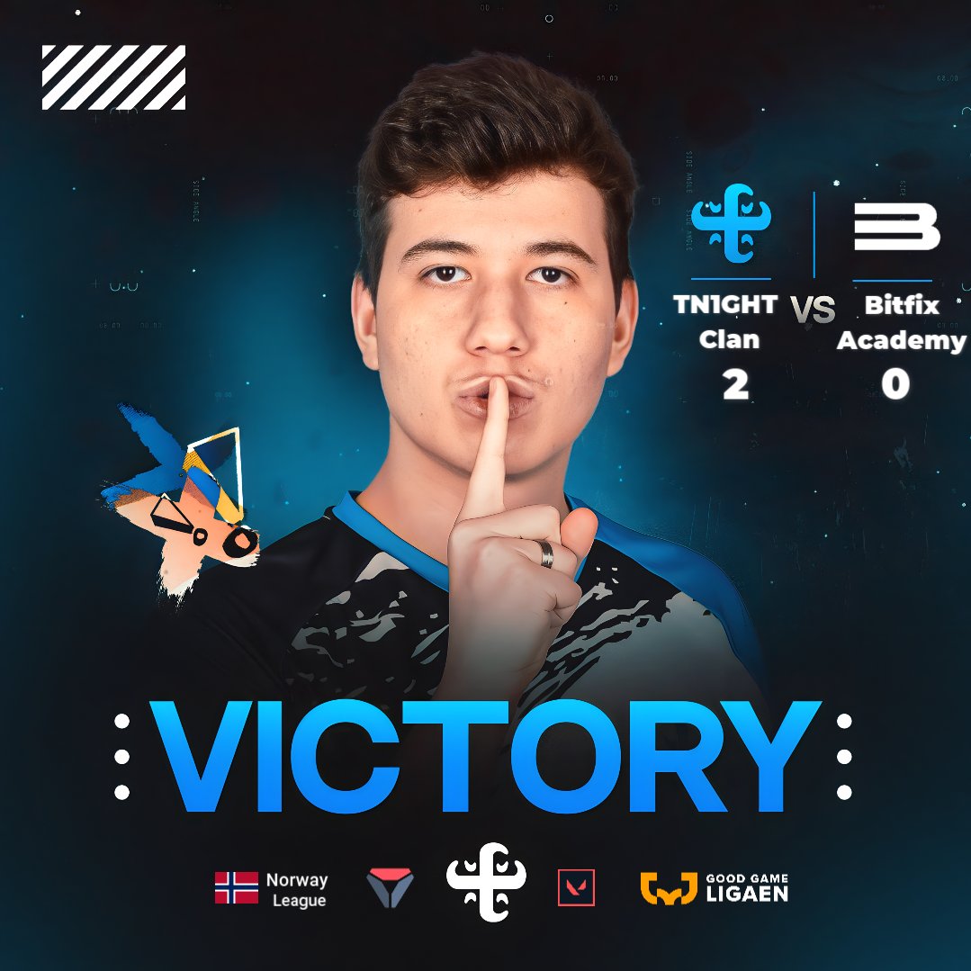 TN1GHT Clan (@tn1ghtclan) on Twitter photo 🚨VICTORY!
<a href="/TN1GHTClan/">TN1GHT Clan</a> 2 - 0 <a href="/bfgnorway/">Bitfix Gaming</a> academy
6th Match Winner of Norway Esports League 🔥
Next Match Tomorrow against <a href="/Rotaryon/">Rotaryon</a>
#TN1GHTRISING #Victory 🚨VICTORY!
<a href="/TN1GHTClan/">TN1GHT Clan</a> 2 - 0 <a href="/bfgnorway/">Bitfix Gaming</a> academy
6th Match Winner of Norway Esports League 🔥
Next Match Tomorrow against <a href="/Rotaryon/">Rotaryon</a>
#TN1GHTRISING #Victory