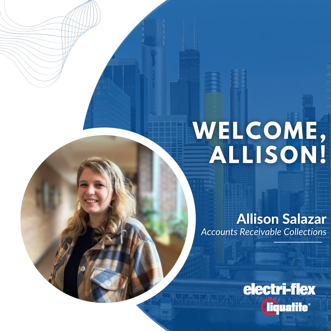 Electri-Flex welcomes the addition of Allison Salazar to the team! We look forward to her great contributions. #Electrical #Growth