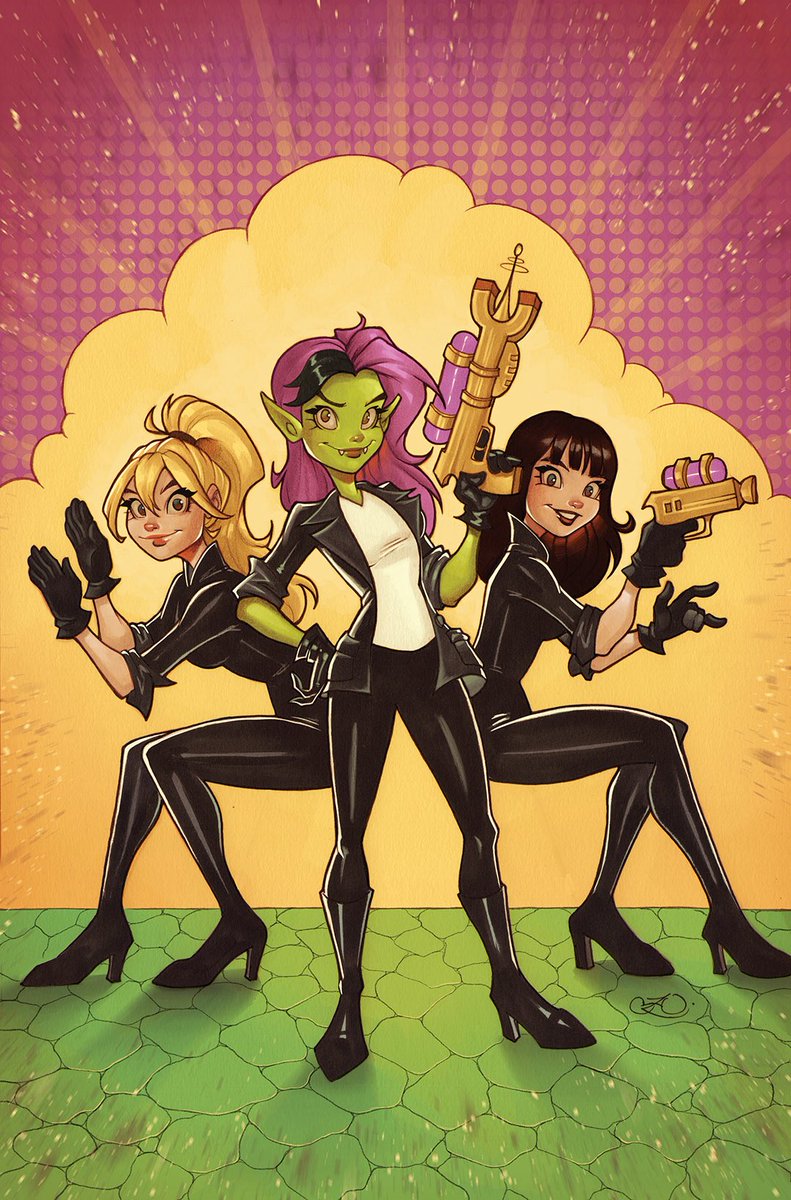 New cover for “Betty and Veronica: Spy Girls 1” featuring the first appearance of Medusa Doom! Limited to 250 copies, exclusively at HardToComeBuy.com . An homage to Charlie’s Angels ♥️ @hardtocomebuy