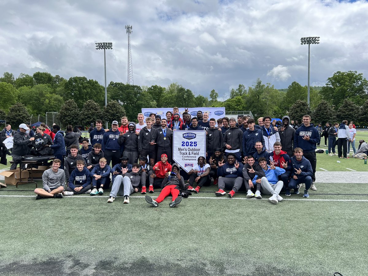 Mid-South Conference (@midsouthsports) on Twitter photo 🏆🏃CHAMPIONS🏃🏆
.<a href="/UC_Patriots/">UC Athletics</a> wins the 2025 Men’s Track & Field Conference Championship‼️‼️ 🏆🏃CHAMPIONS🏃🏆
.<a href="/UC_Patriots/">UC Athletics</a> wins the 2025 Men’s Track & Field Conference Championship‼️‼️