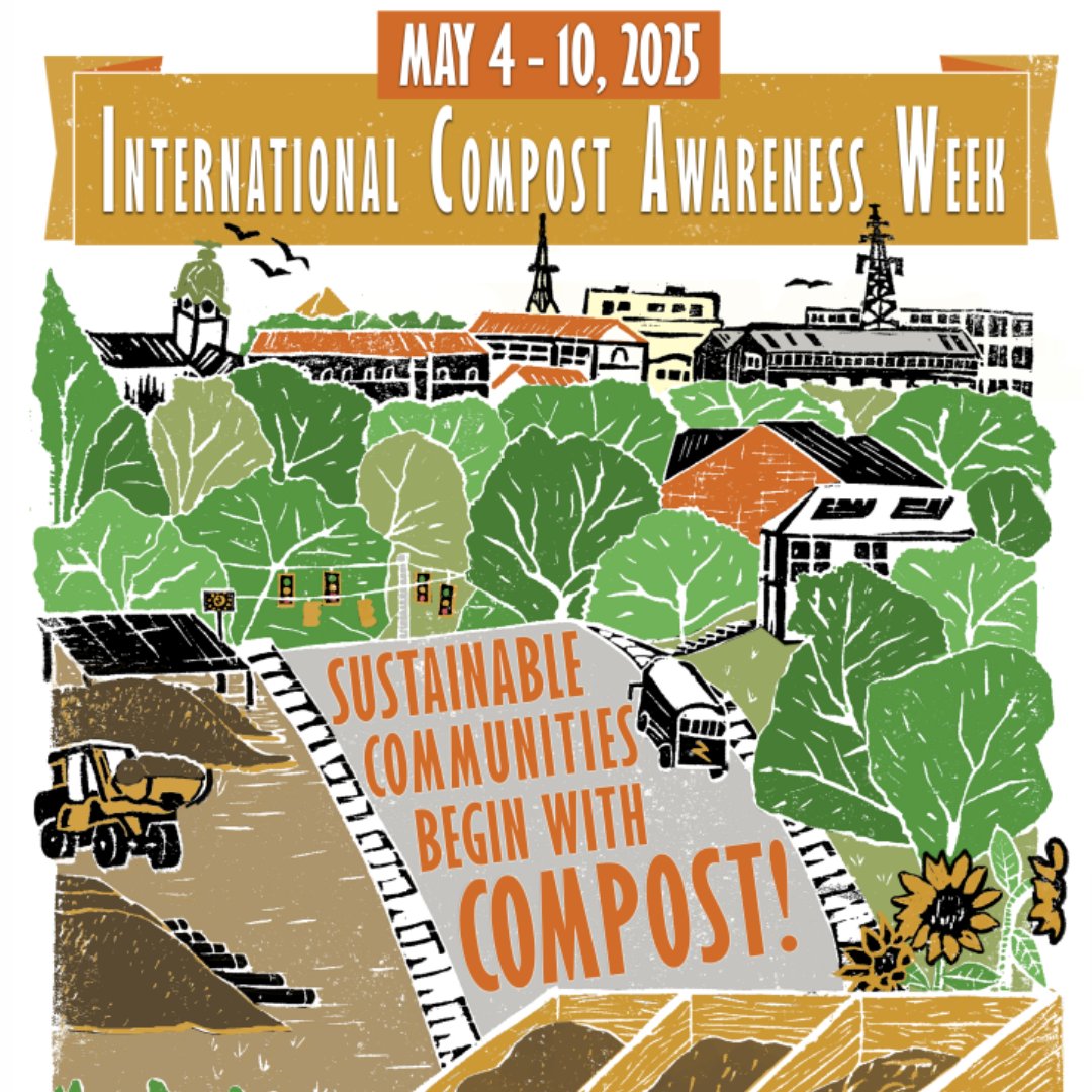 NCDEQ's tweet image. This week is #InternationalCompostAwarenessWeek! The goal of #ICAW is to raise awareness about the benefits of composting and using compost to create healthier soil. Help NCDEQ celebrate ICAW by sharing this year&apos;s poster and spreading the word about composting! #ICAW2025