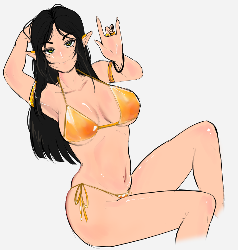 Solara_Smithery's tweet photo. I was away during Golden Week so have a #GoldBikini https://t.co/phKOrQKyZY