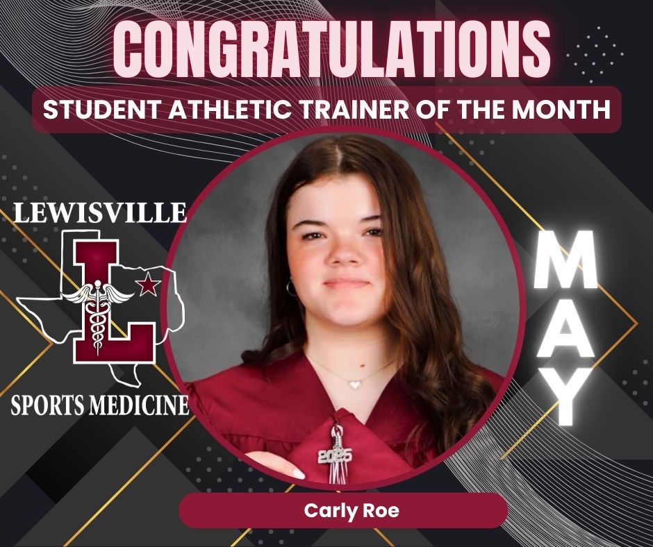 It's time for our FINAL STUDENT ATHLETIC TRAINER OF THE MONTH!
...
CARLY ROE! 
We glad you joined us this year!  We appreciate the way you jumped right into our program
We appreciate the way you want to learn more &amp; get as much hands on experience as you can.  
Congratulations!