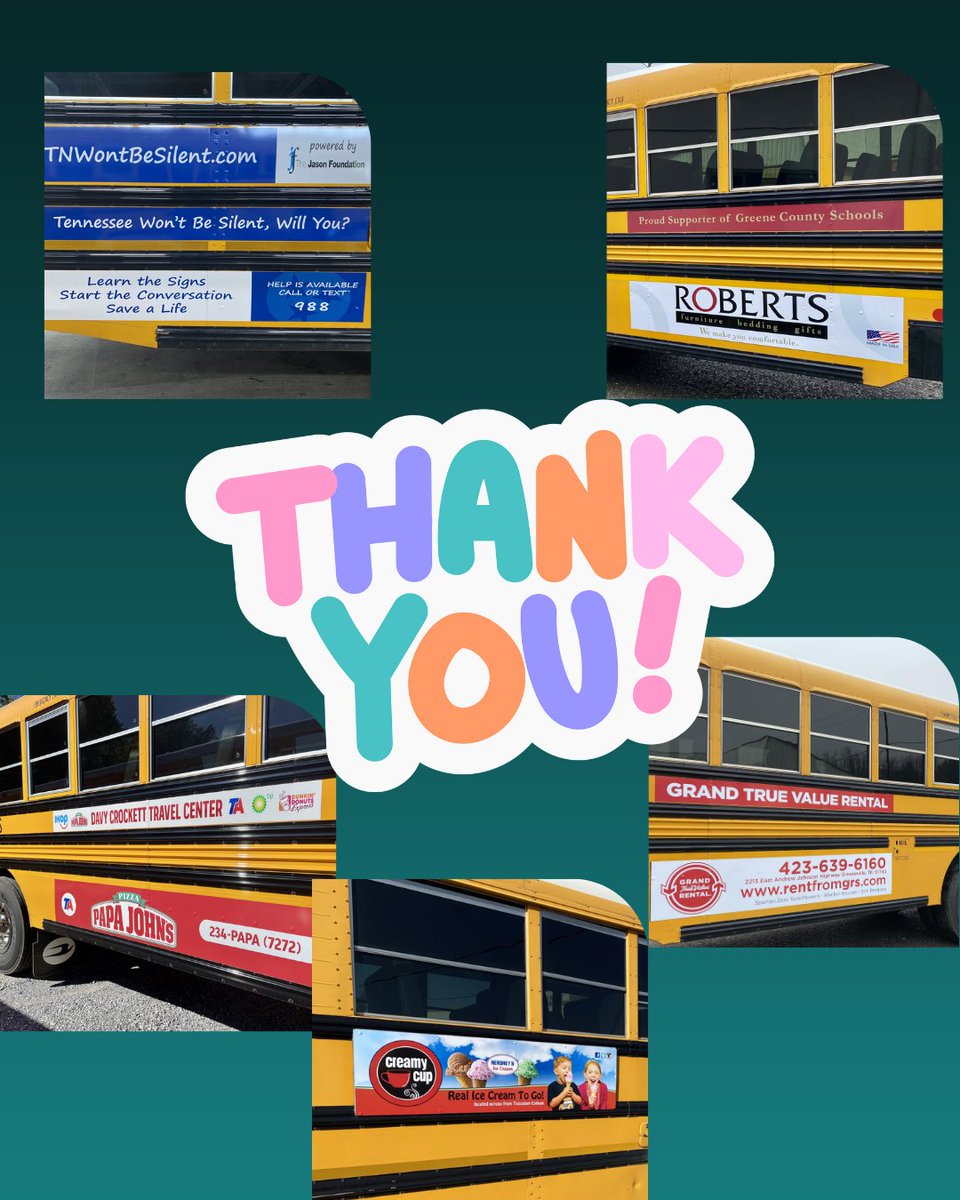 Shout out to our amazing sponsors! 🎉 Huge thanks to Creamy Cup, The Jason Foundation, Grand Rental, Tri-Cities Skin and Cancer, Roberts, Carville, Davey Crockett Travel Center, BWXT Nuclear Fuel Services, Baileyton Drug Company, and Heritage Bank!