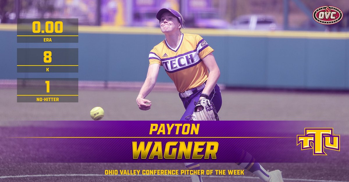 Tennessee Tech Softball (@ttu_softball) on Twitter photo Wagner named OVC co-Pitcher of the Week | READ: tennesseetech.prestosports.com/sports/sball/2โฆ #WingsUp Wagner named OVC co-Pitcher of the Week | READ: tennesseetech.prestosports.com/sports/sball/2โฆ #WingsUp