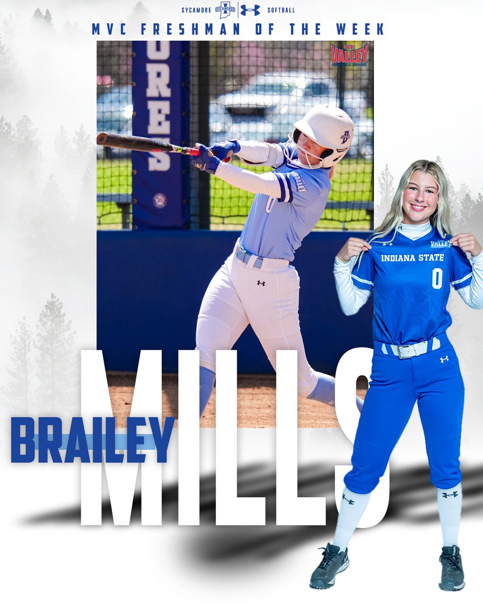 Indiana State Softball (@indstsoftball) on Twitter photo 🏆Your MVC Softball Freshman of the Week: <a href="/BraileyMills/">Brailey Mills</a>!!
4-for-5 at the plate, 3 runs, an RBI, and a highlight catch vs. Belmont. Big-time performance from the freshman!
#MarchOn 🏆Your MVC Softball Freshman of the Week: <a href="/BraileyMills/">Brailey Mills</a>!!
4-for-5 at the plate, 3 runs, an RBI, and a highlight catch vs. Belmont. Big-time performance from the freshman!
#MarchOn