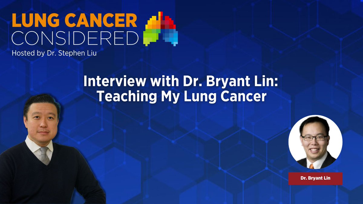 IASLC (@iaslc) on Twitter photo What happens when a lung cancer awareness advocate becomes a patient? <a href="/StephenVLiu/">Stephen V Liu, MD</a> speaks with Dr. Bryant Lin, who shares his diagnosis, EGFR mutation experience, and how it inspired a course on cancer care at Stanford on #LungCancerConsidered.
🎧 Listen: bit.ly/LinTMLC What happens when a lung cancer awareness advocate becomes a patient? <a href="/StephenVLiu/">Stephen V Liu, MD</a> speaks with Dr. Bryant Lin, who shares his diagnosis, EGFR mutation experience, and how it inspired a course on cancer care at Stanford on #LungCancerConsidered.
🎧 Listen: bit.ly/LinTMLC