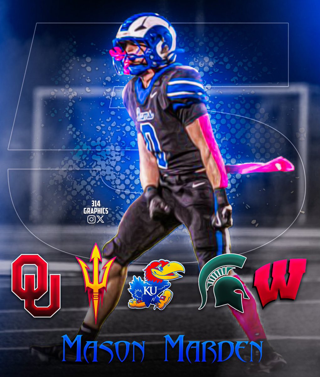Mason Marden 26’ (@mason_marden) on Twitter photo Thank you to all of the coaches who have recruited to me up to this point. I am grateful for the time you have taken to build relationships with me and my family. With that being said, I am down to my top 5 schools. Commitment date 🔜. AGTG
Where’s Home? <a href="/LadueRamsFB/">Ladue Rams Football</a> Thank you to all of the coaches who have recruited to me up to this point. I am grateful for the time you have taken to build relationships with me and my family. With that being said, I am down to my top 5 schools. Commitment date 🔜. AGTG
Where’s Home? <a href="/LadueRamsFB/">Ladue Rams Football</a>