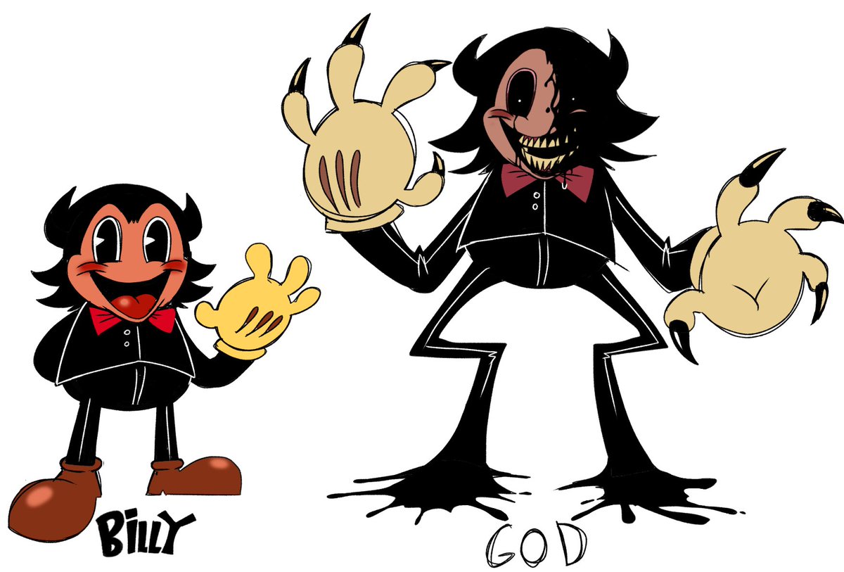 NnrSpence's tweet image. My attempt at a bendy remake (more character concepts coming soon) #BATIM #BENDY #Bendy_and_the_ink_machine
