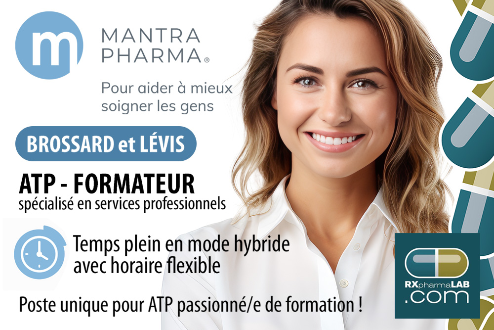 formatp's tweet image. #ATP #formateur/#formatrice à #Brossard et #Lévis #RXpharmaLAB
Mantra Pharma 👉 rxpharmalab.com/15057

Profitez d'une audience de plus de 26000 membres sur #RXpharmaLAB... affichez dès maintenant vos postes disponibles rxpharmalab.com/publier

#emploi #pharmacie