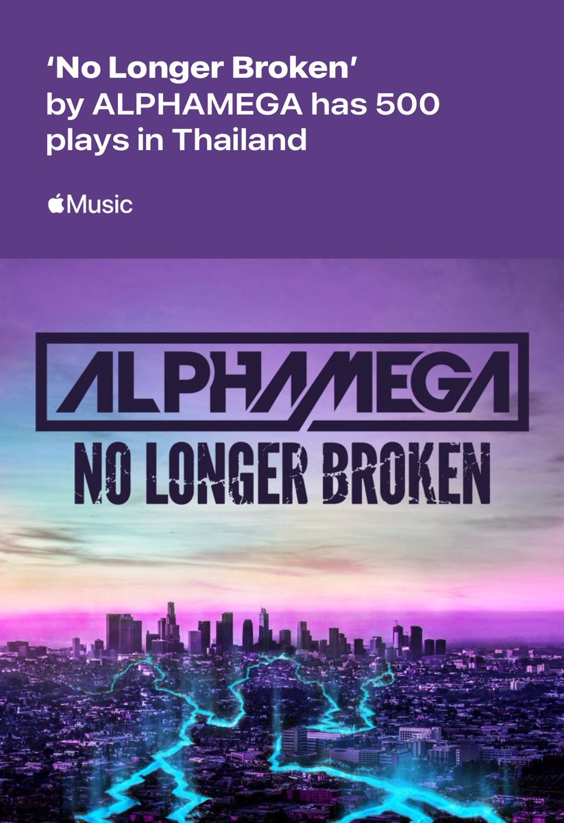 ALPHAMEGA (@alphamegamusic) on Twitter photo Thank you, Thailand for listening on <a href="/AppleMusic/">Apple Music</a>
Listen here: vyd.co/Regenerationma…
Watch Video: youtu.be/ubyvXr059yg
#AppleMusic #nolongerbroken Thank you, Thailand for listening on <a href="/AppleMusic/">Apple Music</a>
Listen here: vyd.co/Regenerationma…
Watch Video: youtu.be/ubyvXr059yg
#AppleMusic #nolongerbroken