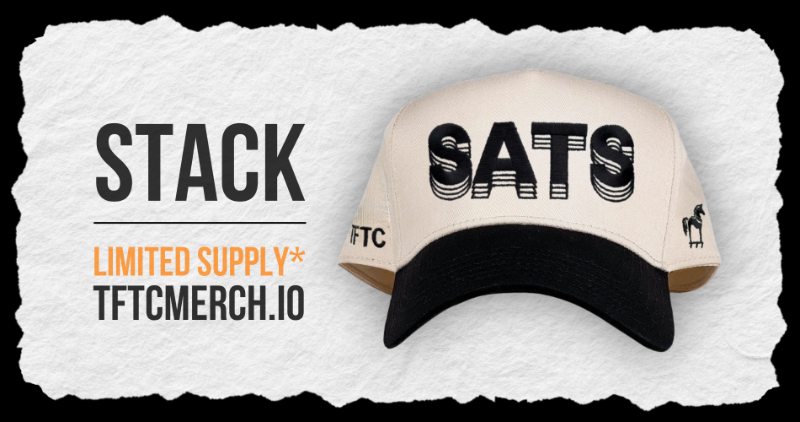 TFTC21's tweet photo. We’re giving away our new STACK SATS hat to one lucky Bitcoiner! 🟠

Just RT this post and follow us to enter. That's it. ✅

Winner announced Friday 5/9 at 4PM CT.
 
Grab yours here: https://t.co/m79JkE7YNb