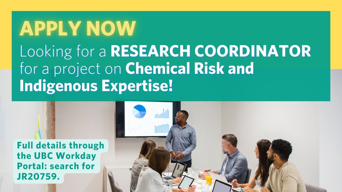 Two of our faculty are looking for someone with experience in higher ed research management and background working with Indigenous communities to apply for a Research Coordinator position.

Learn more by searching JR20759 at ubc.wd10.myworkdayjobs.com/ubcstaffjobs!