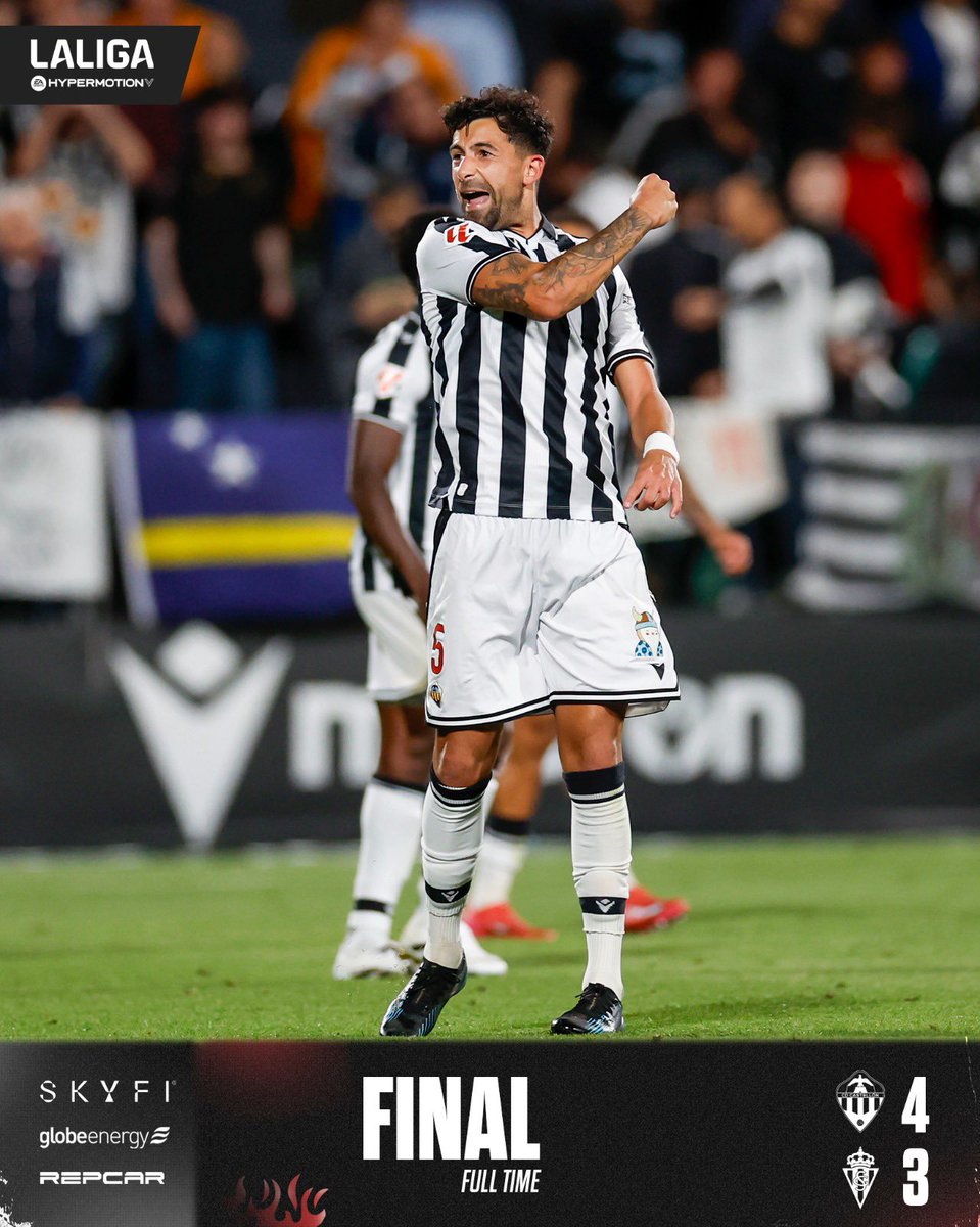FINAAL FINAAL FINAAAL EN EL #SKYFICASTALIA🏟️ (4-3)

VICTORIA DE UN VALOR ENORME PARA EL CLUB DEPORTIVO CASTELLÓN 

RAÚL SÁNCHEZ ⚽️⚽️
ALBERTO ⚽️
PROPIA META ⚽️ 

MABIL 👟👟
SUERO 👟

#CastellónRealSporting
#PPO👂