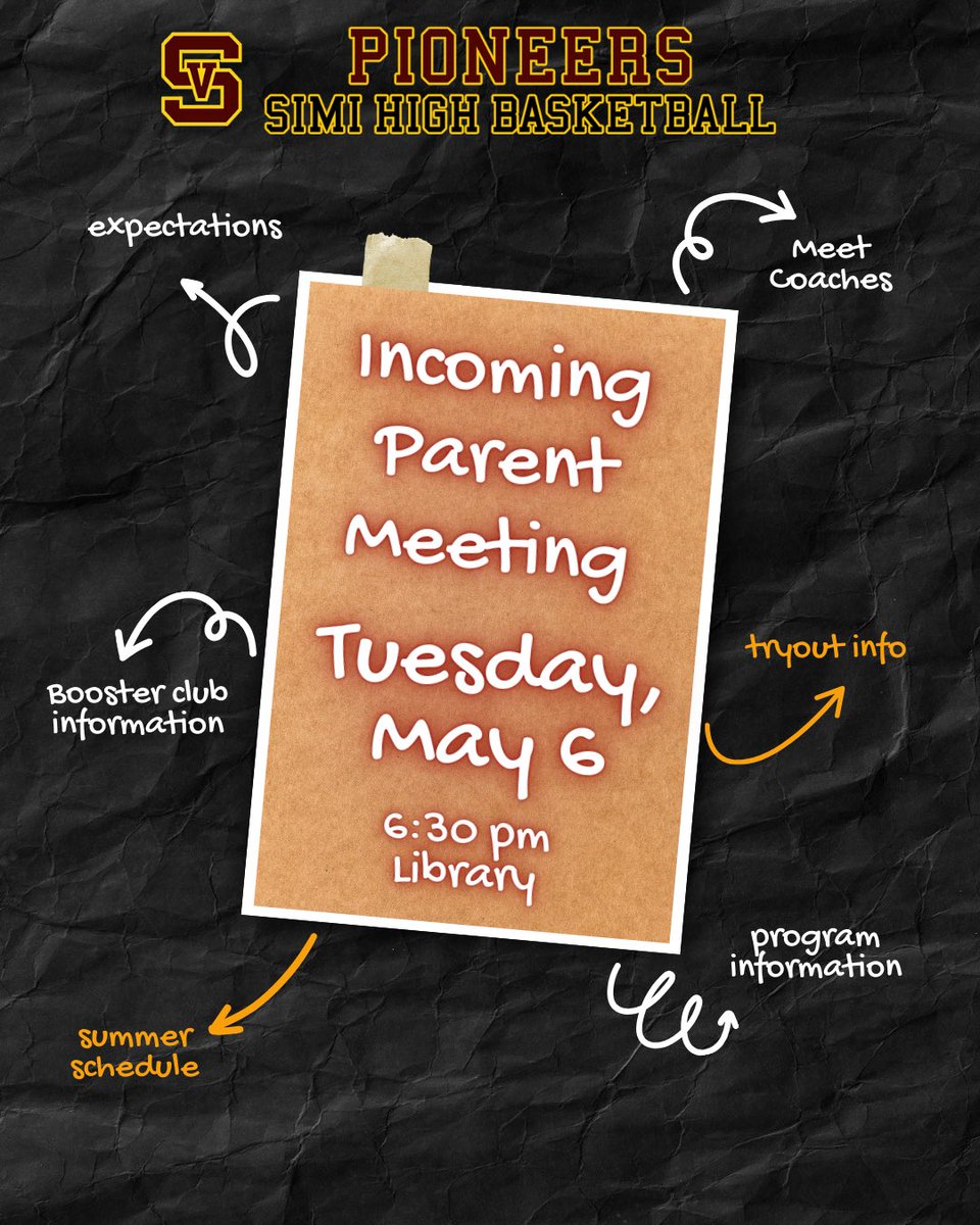 Interested in being a part of the basketball family? Come out tomorrow night for our informational meeting where you’ll be able
to get answers to your questions, meet the coaches, and more!