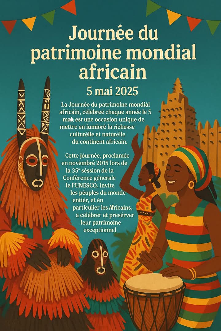 DieuMerciMercy's tweet photo. L 'Afrique occupe une place importante dans le patrimoine mondial, reflet de sa richesse culturelle et de sa contribution à la civilisation humaine. Ce patrimoine, d’une grande diversité, constitue un levier puissant et incontournable pour le développement durable. https://t.co/lqdDqJA92r