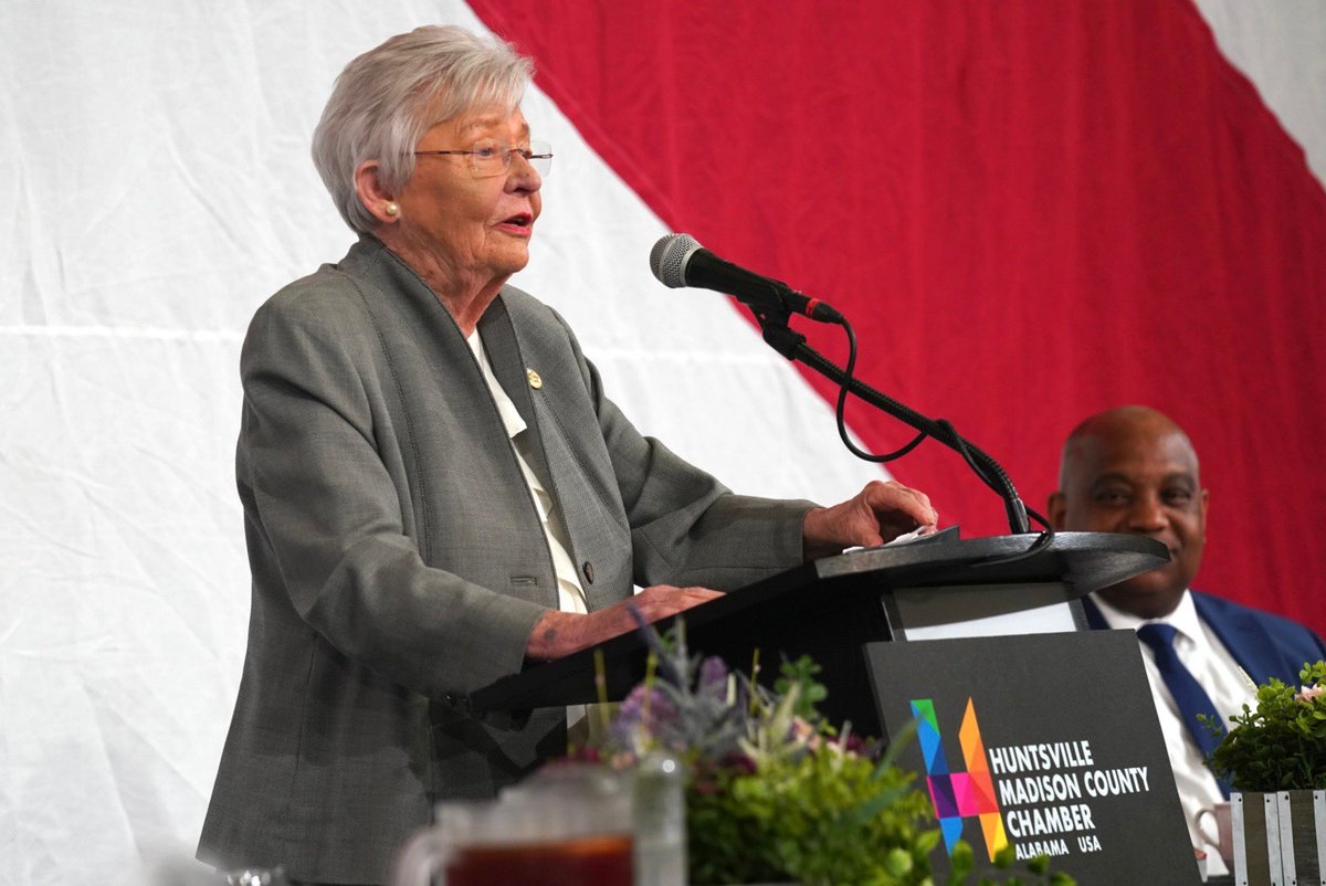 Governor Kay Ivey (@governorkayivey) on Twitter photo It was a pleasure to join the <a href="/huntsvillealcoc/">huntsvillealcoc</a> and provide an update on the great progress we’re making across Alabama.
Record-breaking economic growth. Rising student achievement. Bold public safety legislation — the Safe Alabama package.
I’m proud of our momentum. #alpolitics It was a pleasure to join the <a href="/huntsvillealcoc/">huntsvillealcoc</a> and provide an update on the great progress we’re making across Alabama.
Record-breaking economic growth. Rising student achievement. Bold public safety legislation — the Safe Alabama package.
I’m proud of our momentum. #alpolitics