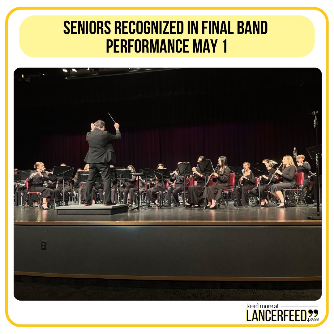The LHS bands had their last concert for the 2024-2025 school year, May 1...

Watch the performances and read about a recognized senior on lancerfeed.press/news/school-ne…

#connectedlancer