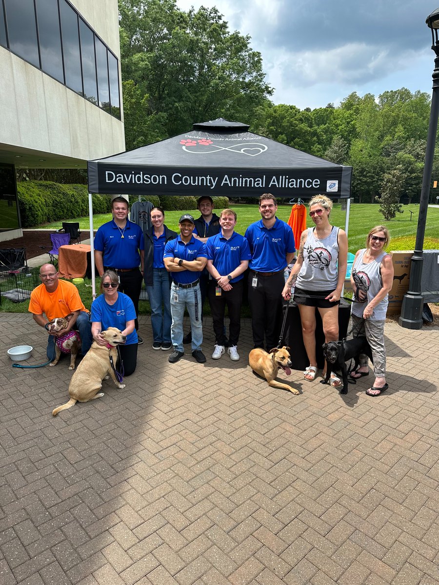 Our Operations Global Graduates teamed up with Davidson County Animal Alliance to bring some furry friends to the Reynolds Operations Center for an afternoon filled with sunshine and tail wags. This pawsome event was the perfect way to thank employees for their hard work while