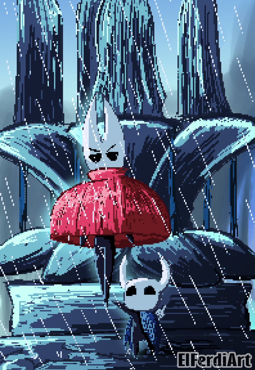 hice este dibujito, le puse como un filtro pixelart pq me intereso saber como se veria, y weno, me gusto el resultado jsjs  

#hollowknightfanart
#hollowknight 
#SilkSong