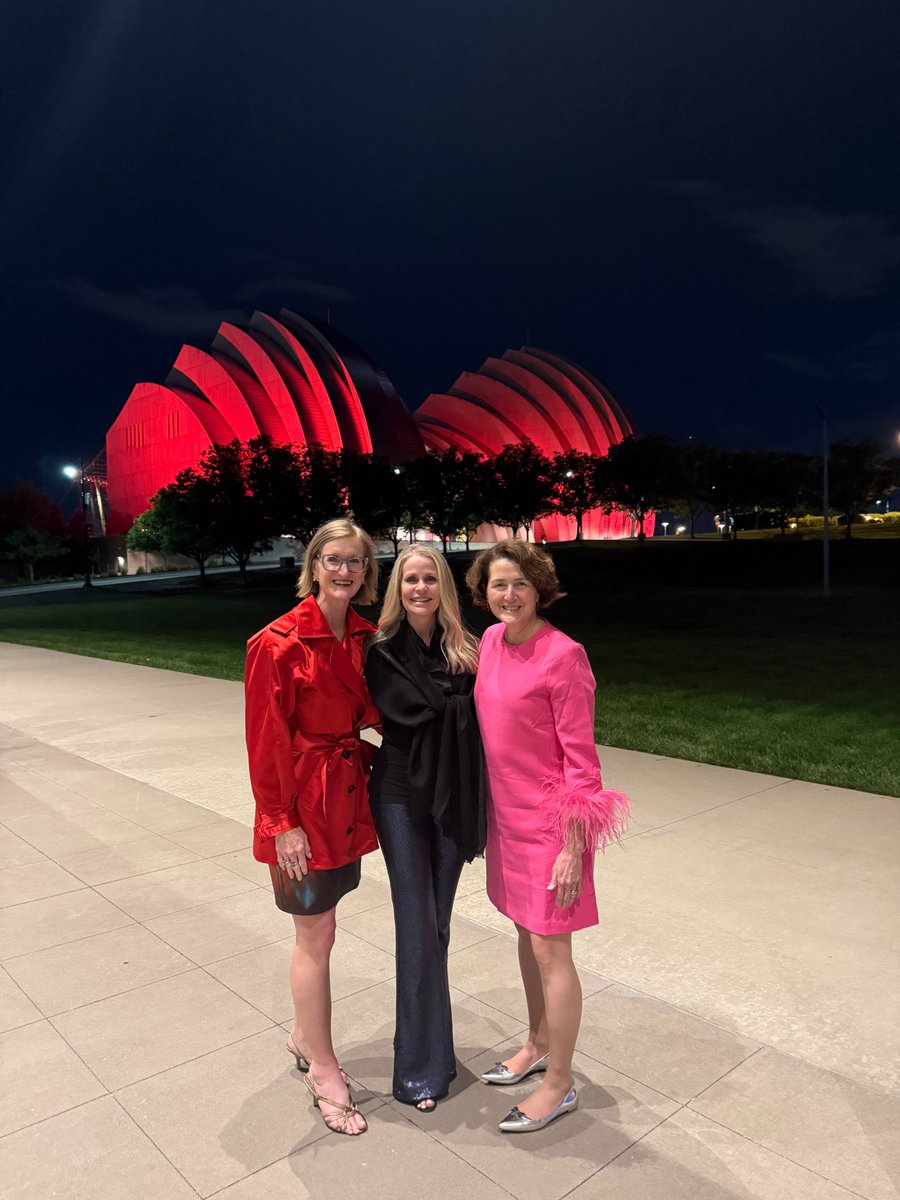 Dr. Julia White, Professor/Vice Chair, KUMC Radiation Oncology, Dr. Kelly Rhodes-Stark, Chief Medical Officer - SWKC/Associate Professor, KUMC Radiation Oncology, and Dr. Melisa Boersma, Associate Professor, KUMC Radiation Oncology attend "Couture for Cancer Care" 2025.